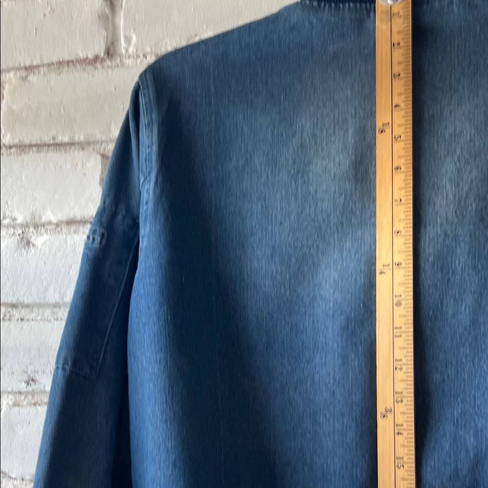 Denim Bomber Jacket in Medium Blue lightweight spring jacket rd style - Picture 8 of 12